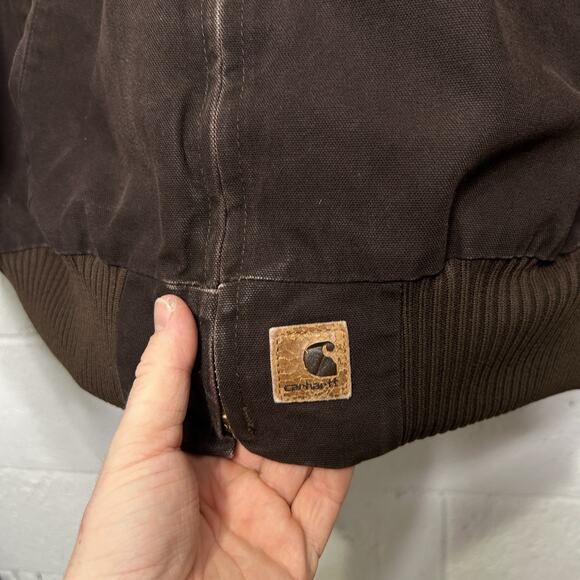 Y2K Carhartt Quilted Santa Fe Jacket “Dark Brown” J14 DKB - Picture 3 of 9